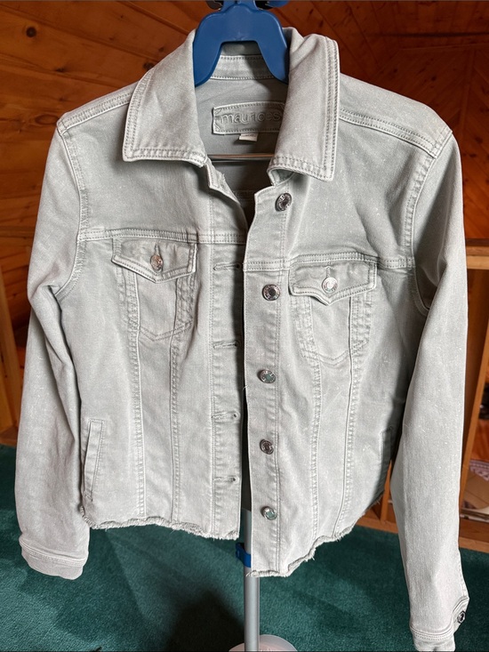 Maurices Jackets & Blazers - Maurices Light Gray Washed Denim Jacket